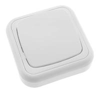 CableMarkt - Conmutador con Marco 80x80mm de Superficie Color Blanco de la Serie Lille