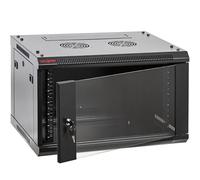 Cablematic - Armario rack mural 19" 6U 600x450x370mm pared negro SOHORack de RackMatic