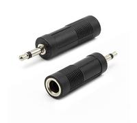 CABLEPELADO Adaptador Audio Mono Jack 6.35 mm Hembra a Jack 3.5 mm Macho | Conversor Audio | Mono | PVC | Adaptador de Conector de Auriculares | 1 Unidad