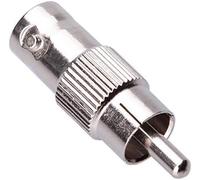 CABLEPELADO Adaptador BNC hemra a Macho| BNC/RG59-H a RCA-M | Compatible con Cámara de Seguridad de CCTV/Sistemas de Vigilancia DVRs Camaras Switchers TV | Niquelado