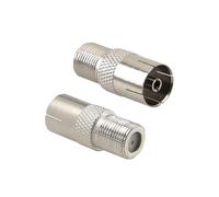 CABLEPELADO Adaptador de Antena Hembra a Hembra | Adaptador de Tipo F Hembra a TV coaxial Hembra | Apto para cables de extensión, DVB-T 2, antena SAT, antena plana, LNB, BNC, TV y receptor