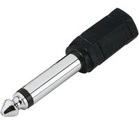 CABLEPELADO Adaptador de Audio Estéreo Jack 3.5mm Hembra a 6.35mm Macho Mono | Conversor de Conector de Auriculares | PVC | Negro
