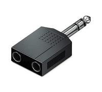 CABLEPELADO Adaptador de Audio Estéreo | Splitter 1x 6,3mm a 2X 6,3mm | Duplicador Audio 6.35 mm | Apto para Auriculares, Micrófono, Amplificador | PVC