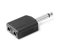 CABLEPELADO Adaptador de audio mono 1x6,3mm a 2x6,35mm mono PVC