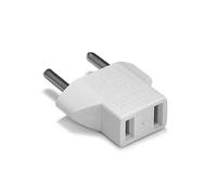 CABLEPELADO Adaptador de Enchufe de EEUU a Enchufe Europeo | Adaptador de Corriente Americano a Europeo | Enchufe Viaje | 6A 125V | 10A 250V | Blanco | 1 Unidad