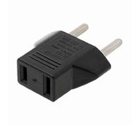 CABLEPELADO Adaptador de Enchufe de EEUU a Enchufe Europeo | Adaptador de Corriente Americano a Europeo | Enchufe Viaje | 6A 125V | 10A 250V | Negro | 1 Unidad