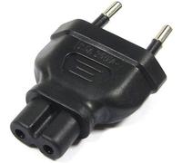 CABLEPELADO Adaptador de Enchufe IEC-60320 C7 a Bipolar | Enchufe CEE 7/16 a Euro 8 Hembra C7 | Soporta hasta 10 A, 250 V CA | Apto para Cargadores de Dispositivos Compatible con Nikon, Canon, etc.