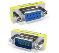 CABLEPELADO Adaptador de Serie RS232 DB9 Macho a Hembra | Acoplador RS-232 - RS-485 - TTL - DB9 | Adaptador de Cambiador de Género | RS-232 DB9 | 9 Pines | Macho a Hembra