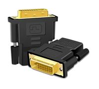 CABLEPELADO Adaptador DVI Macho a HDMI Hembra | Dual Link (24 + 1 Pines) | Adaptador bidireccional DVI | 1080P Full HDTV | Compatible con PS3/PS4, TV Box, BLU-Ray, Proyector | Negro