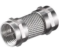 CABLEPELADO Adaptador F Macho a F Rápido | Adaptador Tipo F Macho a Macho | Conector Satélite Antena Macho | Apto Cables Coaxiales RG59 y RG6 | Recto | Zinc | 1 Unidad