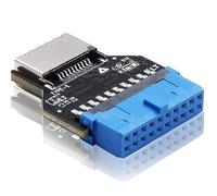 CABLEPELADO - Adaptador Panel Frontal USB 2.0 Hembra a 9 Pines Placa Base | Orientación Derecha | Conector Interno para Placa Base | Alta Velocidad de Datos