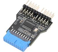 CABLEPELADO Adaptador USB 19 Pines Hembra a Dual 9 Pin, Convertidor USB 3.0 a USB 2.0 para Placa Base, Adaptador de 19 Pines a 9 Pines para USB Frontales