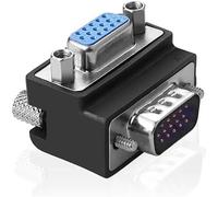 CABLEPELADO Adaptador VGA acodado Derecha HD15, Adaptador D-Sub Angular, Adaptador DB15 VGA 15 Pin 90 Grados, Macho a Hembra