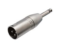 CABLEPELADO Adaptador XLR Mono 3 Pin Macho - Jack 6.35 Macho | Adaptador XLR a Jack | Apto para mezcladores, micrófonos, amplificadores, ecualizador, teclados, guitarras, piano eléctrico, etc