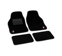 CABLEPELADO - Alfombrillas Universales para Coche - Set de 4 Piezas en Moqueta Costuras Reforzadas y Detalles Bordados - Compatible con la Mayoría de Vehículos (Negro3)
