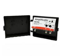 CABLEPELADO Amplificador de Mástil TDT 40dB LTE/5G, 2 Entradas UHF + 1 Salida, Filtro LTE Integrado, Regulación ±15dB, Bajo Ruido ≤3dB, Compatible Antenas UHF, Alimentación 12-24V DC, Protección IP23