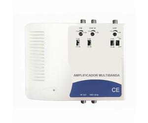 CABLEPELADO - AMPLIFICADOR MULTIBANDA Cablepelado | FM + VHFIII + UHF | Ganancia hasta 47 dB | Alimentación 220V | LED indicador | Ideal para TDT, SAT y FM