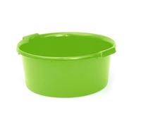 CABLEPELADO - Barreño de plastico Redondo con Asas - Cubo Agua - balde - cubeta - apilable - Cubo Jardin - 12 litros - Verde