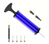 CABLEPELADO - Bomba de Aire Portátil para Balones | Kit Hinchador con 4 Agujas, 2 Boquillas y Manguera | Fútbol, Baloncesto, Voleibol y Juguetes Inflables