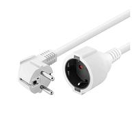 CABLEPELADO Cable alargador de alimentación | Cable Extensor alimentación Schuko Macho a Hembra | Cable de Tipo H05VV-F 3G1.5mm² | Enchufe 16A/250V | Blanco | 2 Metros