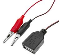 CABLEPELADO Cable alimentacion 5V USB a pinzas de cocodrilo 1 metro (USB hembra)