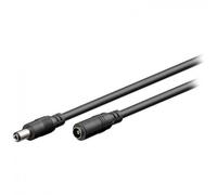 CABLEPELADO Cable alimentación CC | Cable de Extensión de Alimentación CC | Compatible con CCTV, DVR, repetidores WLAN, Routers | 2V CC 2A | DC 5.5 x 2.5 mm | Negro | 10 Metros