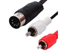 CABLEPELADO Cable Audio Estereo DIN | Cable DIN de 5 pines a | Cable midi a | Estereo | Apto para sistemas Bang & Olufsen, Naim, Quad | 1 Metro