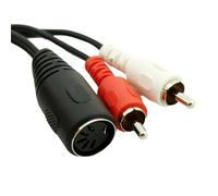 CABLEPELADO Cable Audio Estereo DIN Hembra Macho, Cable DIN de 5 Pines Hembra a RCA, Cable Midi a | Estereo | Apto para Sistemas Bang & Olufsen, Naim, Quad