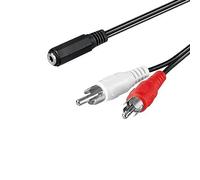 CABLEPELADO Cable Audio Estéreo Hembra de 3.5 mm a 2X Macho | Cable Divisor Audio Estéreo | Apto para para Amplificador, Altavoces, Tocadisco, Mezclador, TV, MP3, Móvil,Tablet, PC | 1.40 Metros