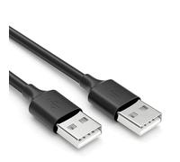 CABLEPELADO Cable Datos USB 2.0 Tipo A Super Speed | Macho Macho | Velocidad hasta 480 Mbps para Ordenador, TV Box, HDD Externo, Base de Ventilación, Hub USB, Raspberry Pi | Negro | 1 Metro