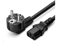 CABLEPELADO Cable de alimentación CPU | Enchufe Tipo F (CEE 7/4) 90° en Ángulo en Toma de Entrada C13 Enchufe | Sección 0.75mm² | Ordenador, Monitor, Impresora | Negro | 1.50 Metros