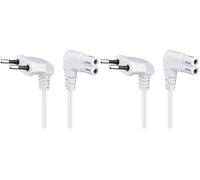 CABLEPELADO Cable de alimentación IEC-320 C7 | Sección 0,75 mm² | Compatible con Samsung, Philips, LG, Sony, Sharp, Panasonic, LED TV, Sky High Tech, PS4 | Blanco | 5 Metros (Paquete de 2)
