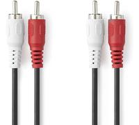 CABLEPELADO Cable de Audio 2X Macho - 2X Macho | Cable de Audio dual | Apto para Blu-Ray, Cine en casa, Subwoofer, equipos HiFi, HDTV | Estereo | 10 Metros