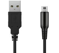CABLEPELADO Cable de Carga USB Compatible Con Nintendo 3DS XL/New 3DS/2DS XL/DSi | 1.20 Metros | Negro