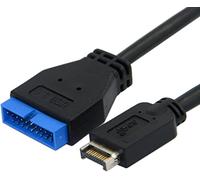 CABLEPELADO Cable de extensión USB 3.1 Tipo c Mini 20 Pines | Cable de extensión USB 3.1 de Panel Frontal | Apto para Placa Base ASUS | 30 cm