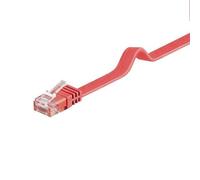 CABLEPELADO - Cable de Red Plano UTP CAT6 1m Rojo | Cable Ethernet Macho-Macho RJ-45 | Ideal para Ocultar y Mantener el Orden | Para Redes de Casa y Oficina