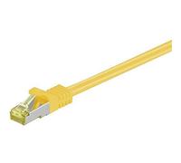 CABLEPELADO - Cable de Red SFTP CAT7 0.50m Amarillo | Cable de Conexión RJ-45 con Blindaje S/FTP | Alta Velocidad para Redes de Oficina y Hogar