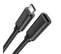 CABLEPELADO Cable Extensor USB-C, Extensor de Cable USB-C, Cable prolongador USB-C, Soporta hasta 10Gbps de Velocidad de transmisión, 20V 5A, Negro, 1 Metro
