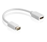 CABLEPELADO Cable Mini DVI a HDMI, Adaptador, Convertidor, Compatible con MacBook, iMac Intel y PowerBook DP, Blanco, 10 cm