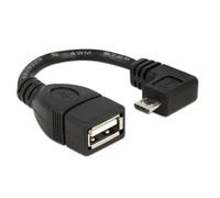 CABLEPELADO Cable OTG Micro USB Android | Adaptador Micro USB Macho a Hembra 2.0 OTG | Alta velocidad | Compatible con Android Samsung, HTC, Sony, Motorola, LG, Nokia, Aquaris, Tablet | 20 cm, Acodado