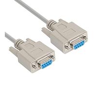 CABLEPELADO Cable Serie RS232 DB9 | Impresora y comunicaciones | RS232 DB9 Macho a Macho | 9 Pines | Beige | 1.80 Metros