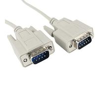 CABLEPELADO Cable Serie RS232 DB9 | Impresora y comunicaciones | RS232 DB9 Macho a Macho | 9 Pines | Beige | 1.80 Metros