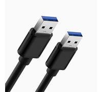 CABLEPELADO Cable USB 3.0 Super Speed | Cable USB Datos Tipo A Macho Macho | Alta Velocidad 5Gbps para Ordenador, TV Box, HDD Externo, Base de Ventilación, Hub USB, Raspberry Pi | Negro | 3 Metros