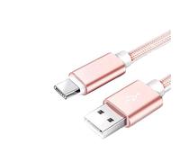 CABLEPELADO Cable USB C | Cable USB C Nylon Trenzado | Carga Rápida | 2A | Compatible con Samsung Galaxy S20/10/9/ Note 10/9, Xiaomi Mi 10/9, Controlador PS5/Xbox Series X/S, etc | 3 Metros | Rosa