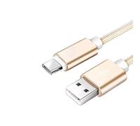 CABLEPELADO Cable USB C | Cable USB C Nylon Trenzado | Carga Rápida | 2A | Compatible con Samsung Galaxy S20/10/9/ Note 10/9, Xiaomi Mi 10/9, Controlador PS5/Xbox Series X/S, etc | 1 Metro | Dorado