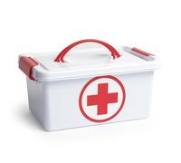 CABLEPELADO Caja botiquín Primeros Auxilios, Caja Medicamentos para Botiquín, Caja botiquín con tapa y asas, Caja medicinas, Caja farmacia, Capacidad 4 Litros, 28 cm largo x 13 cm alto x 18.5 cm fondo