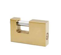 CABLEPELADO Candado de latón macizo rectangular, Candado de seguridad rectangular, Candado de latón Dorado, 90 mm, Dorado, Material Latón Macizo, Incluye 2 llaves