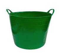 CABLEPELADO Capazo de plástico, Espuerta de plástico, Cubo de plástico agrícola, Balde, Cubeta, Material LDPE, 42 litros, Diámetro Superior: 45 cm, Diámetro Inferior: 35 cm, Altura: 35 cm, verde