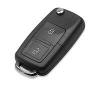 CABLEPELADO - Carcasa Mando Llave Coche 2 Botones con Zócalo de Pila | Repuesto Compatible con Volkswagen | Traslada Electrónica y Chip Original