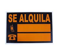 CABLEPELADO Cartel Se Alquila | Inmobiliaria | Resistente PVC | Reflectante | 33 cm x 23 cm | Para Lugares Públicos, Zonas de Exterior y Obras